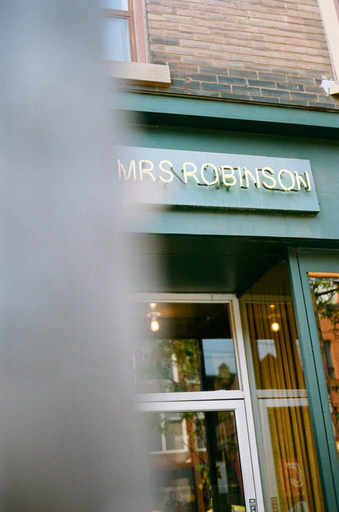 mrs robinson toronto engagement session on film