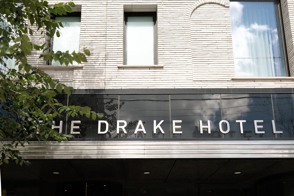Front entrance of the Drake Hotel in Toronto on Queen street